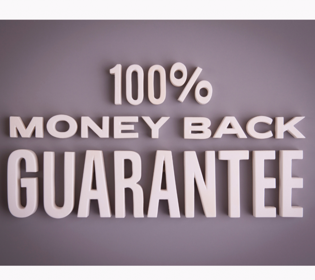 We are so confident in our products that we offer 100% Money Back Guarantee